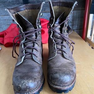 Frye logger lace up boots